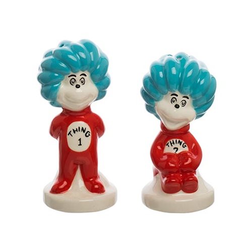 Dr. Seuss Thing 1 and 2 Sculpted Ceramic Salt and Pepper Set