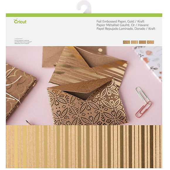 Cricut® Foil Embossed Paper - Gold/Kraft