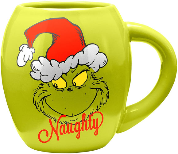 Dr. Seuss Grinchmas Naughty & Nice 18 oz. Oval Ceramic Mug