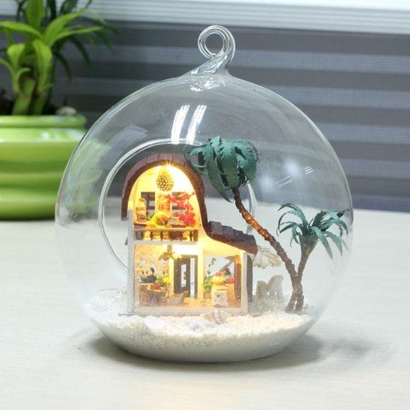 Mini Cafe House DIY Glass Ball House Series