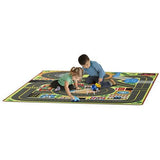 Melissa & Doug Jumbo Roadway Activity Rug With 4 Wooden Traffic Signs (79 x 58 inches)