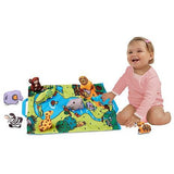 Melissa & Doug Take-Along Folding Wild Safari Play Mat (19.25 x 14.5 inches) With 9 Animals