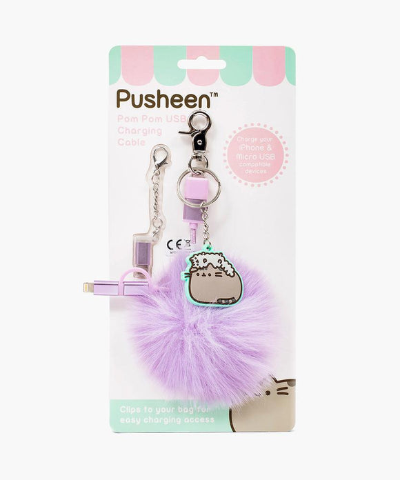 Pusheen & Stormy Pom Pom Charge Cord - Pusheen Shop