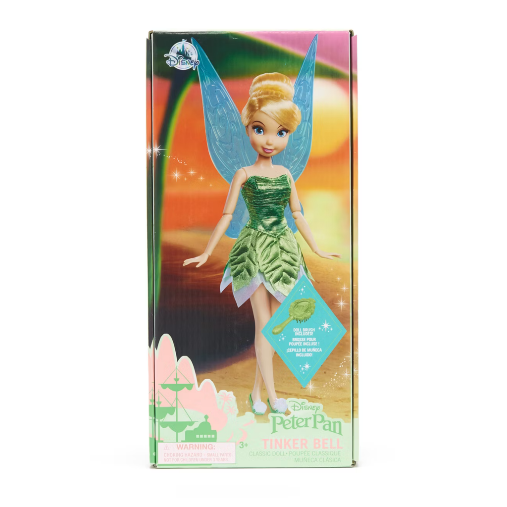 Disney Store Tinker Bell Classic Doll – Peter Pan – 10" Poseable Doll New Packaging