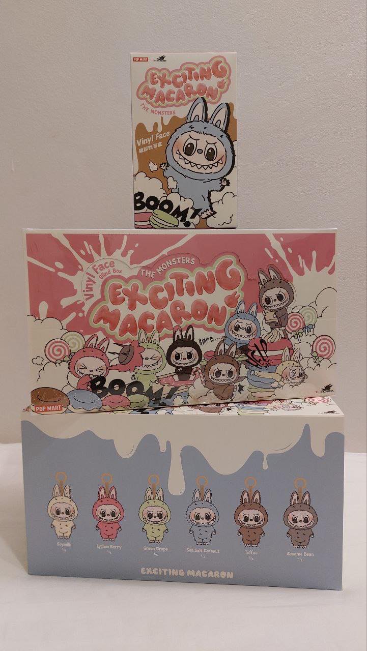 Pop Mart BKK X Labubu The Monsters – Exciting Macaron Vinyl/ Plush Figure V1, Pre-Identified