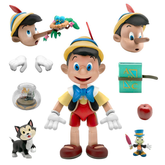 Disney Ultimates Pinocchio Action Figure by Super7 (about 4-Inch / 7-Inch Scale)