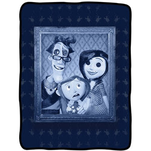 Coraline Family Portrait Fleece Blanket 45x60 in - Surreal Entertainment