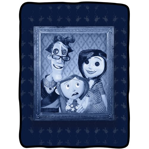 Coraline Family Portrait Fleece Blanket 45x60 in - Surreal Entertainment
