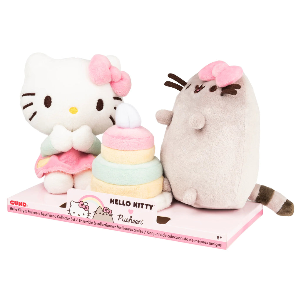 GUND Hello Kitty x Pusheen Best Friend Collector Set Plushies 4.5 in