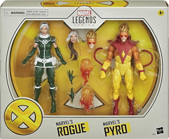X-Men Marvel Legends Rogue and Pyro 6-Inch Action Figures