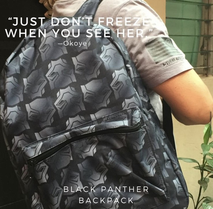 Black Panther Movie Logo Backpack – Authentic BIOWORLD Sublimated Bag