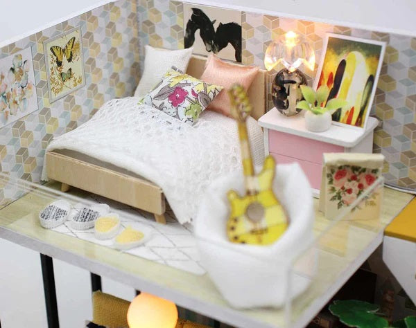 Cynthia's Holiday Wooden DIY Miniature Dollhouse Kit