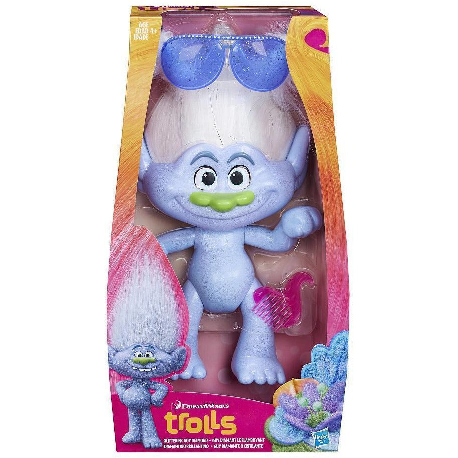 DreamWorks Trolls Glitterific Guy Diamond Doll Playset