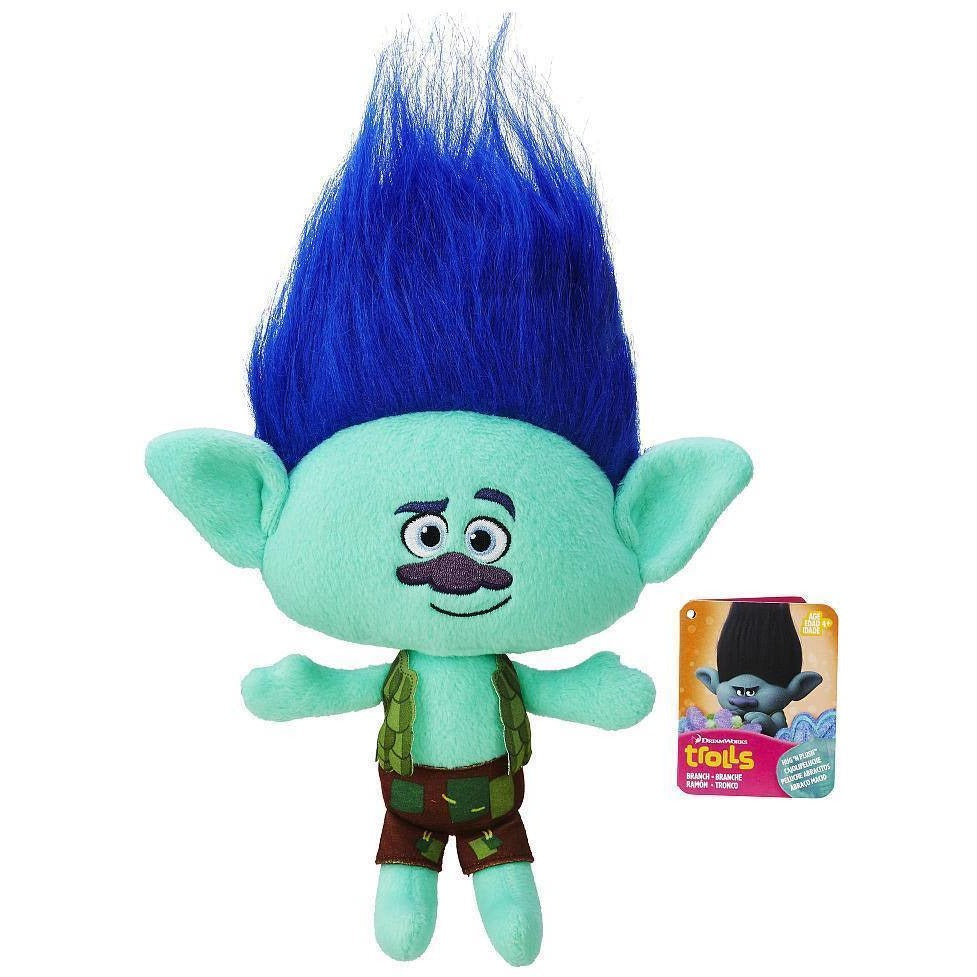 Dream Works Trolls 12 inch Hug 'N Stuffed Figure - Branch