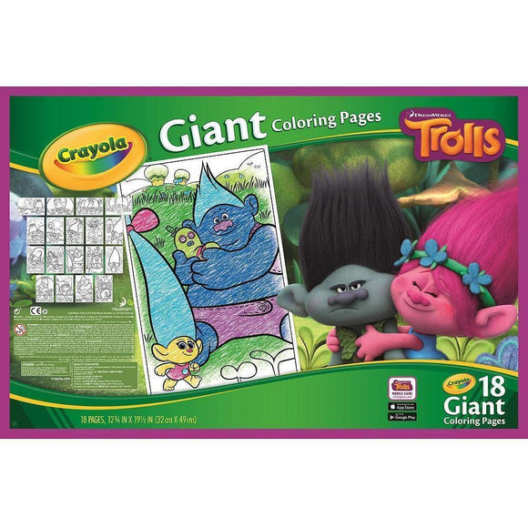 Dream Works Trolls Giant Colouring Pages