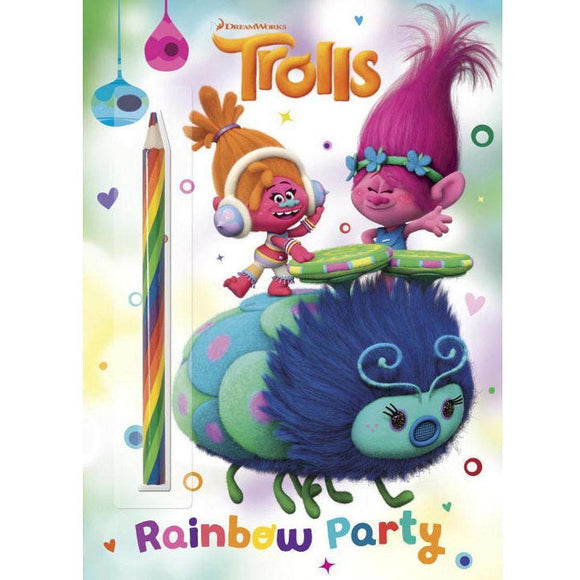 DreamWorks Trolls Rainbow Party Pencil Color and Activity Book