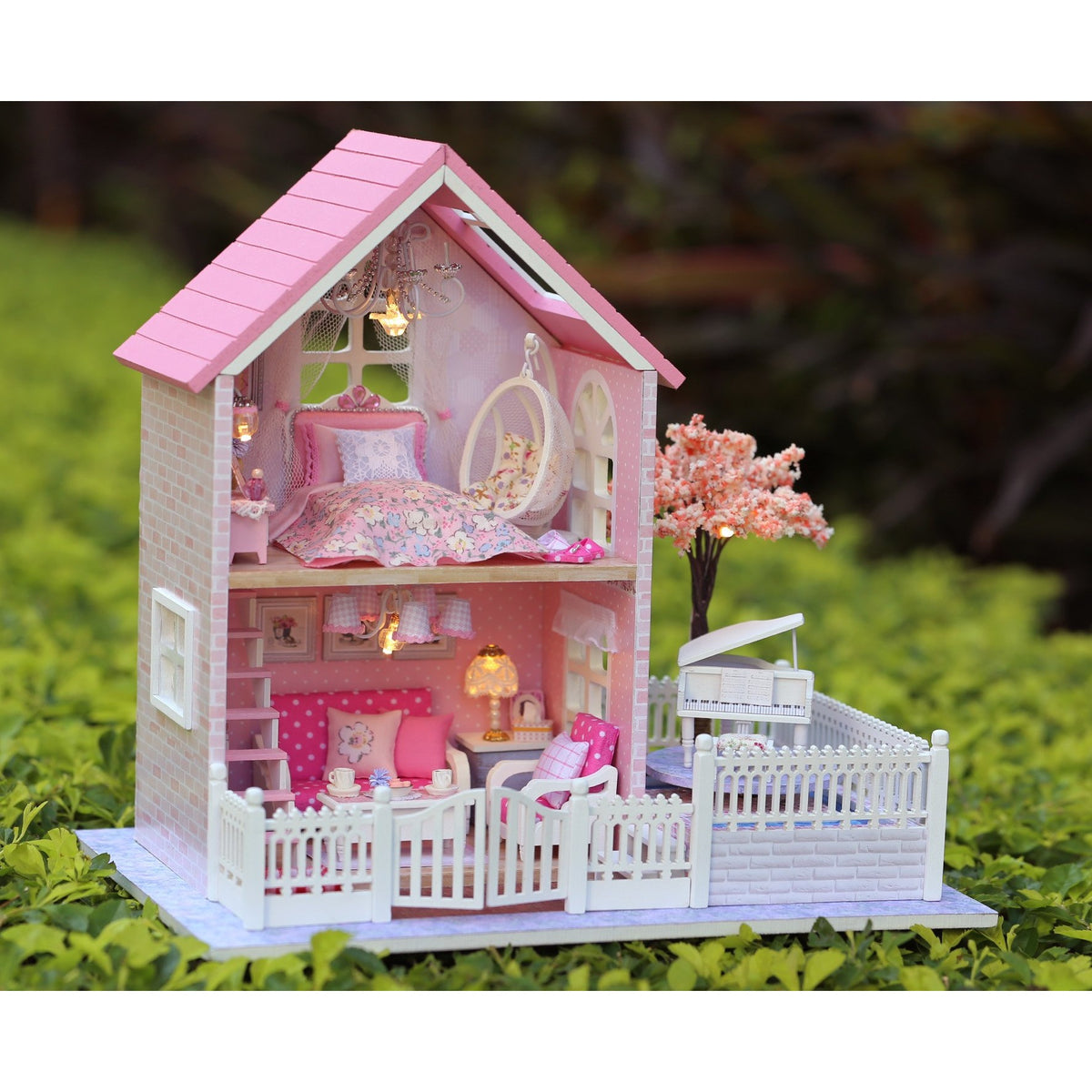 Pink Cherry Blossoms TOTORO Version DIY Large Dollhouse