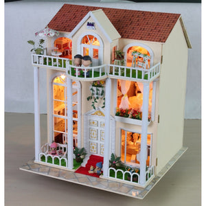 Dream House With Pillars DIY Miniature Dollhose
