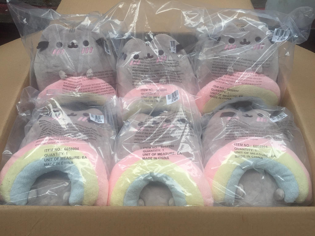 GUND Pusheen with Rainbow Plush Stuffed Animal Cat, 9.5"