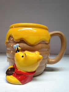 Winnie the Pooh Hunny Pot Ceramic 3D Sculpted Mug