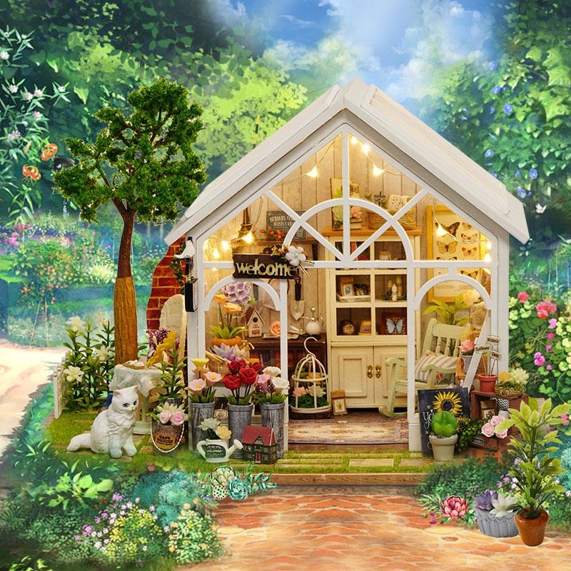 Sunshine Green House DIY Medium Dollhouse