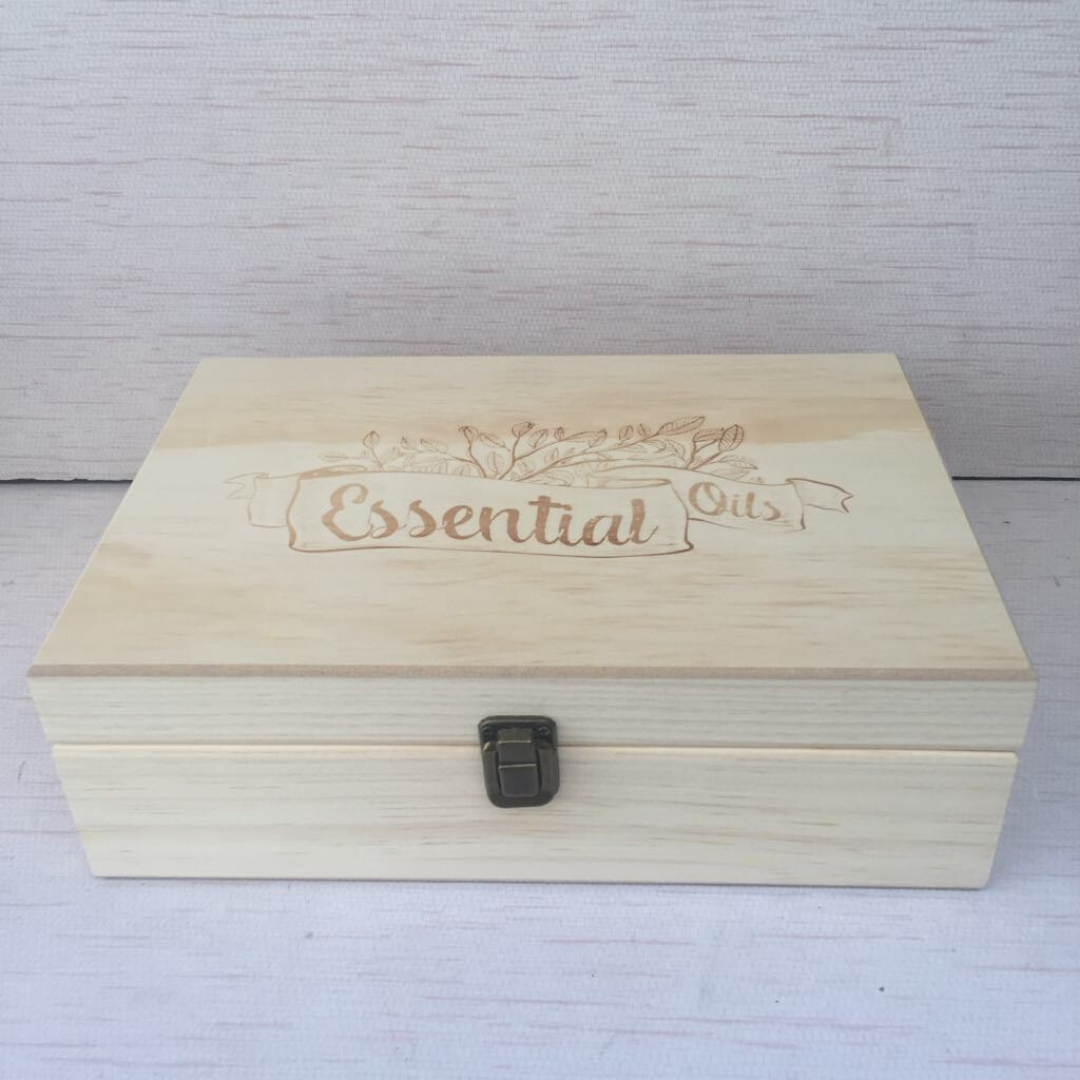 Wooden Essential Oil Organizer Storage Box (55 various bottle size)