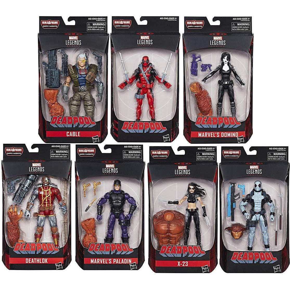 BAF Sasquatch - Deadpool Marvel Legends 6-Inch Action Figures (Sold Separately)