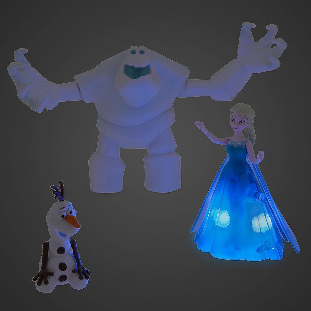 Elsa Light-Up Dress Figure Play Set
