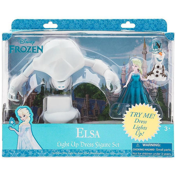 Elsa Light-Up Dress Figure Play Set