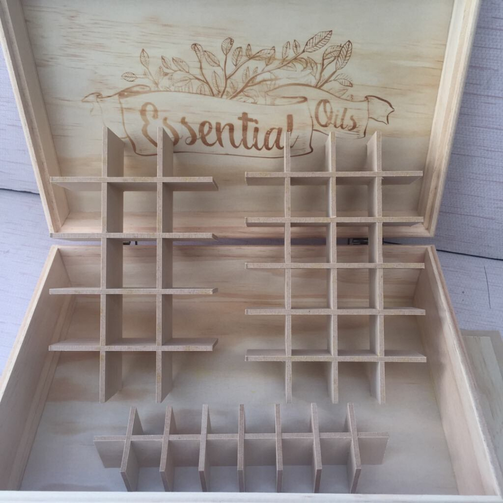 Wooden Essential Oil Organizer Storage Box (55 various bottle size)