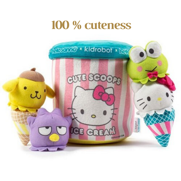 Hello Sanrio Ice Cream Scoops Plush