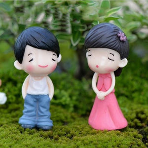 Young Couple Resin Figures
