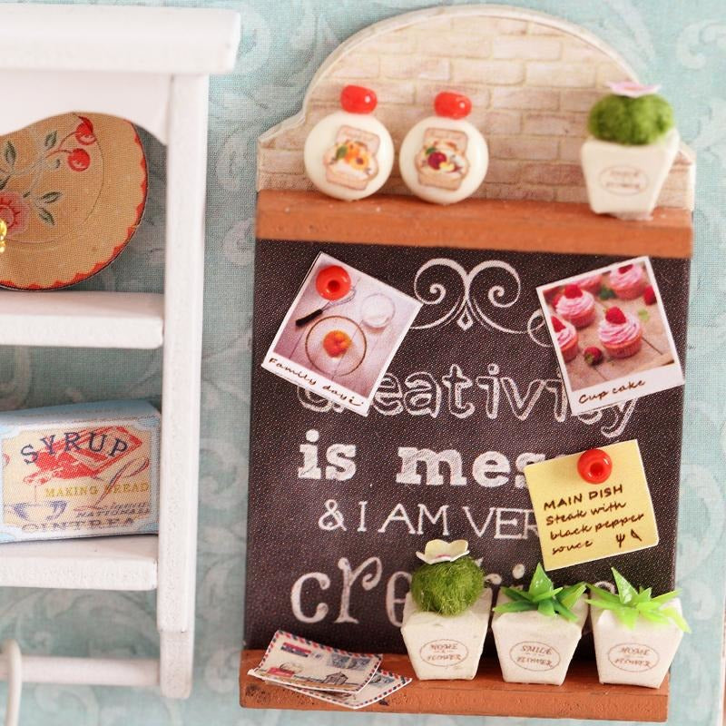 Happy Kitchen DIY Small Dollhouse