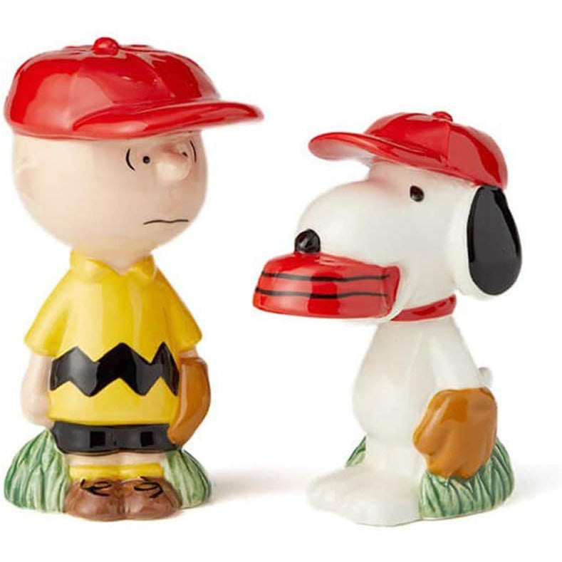 Peanuts Charlie Brown & Snoopy Baseball Salt and Pepper Set
