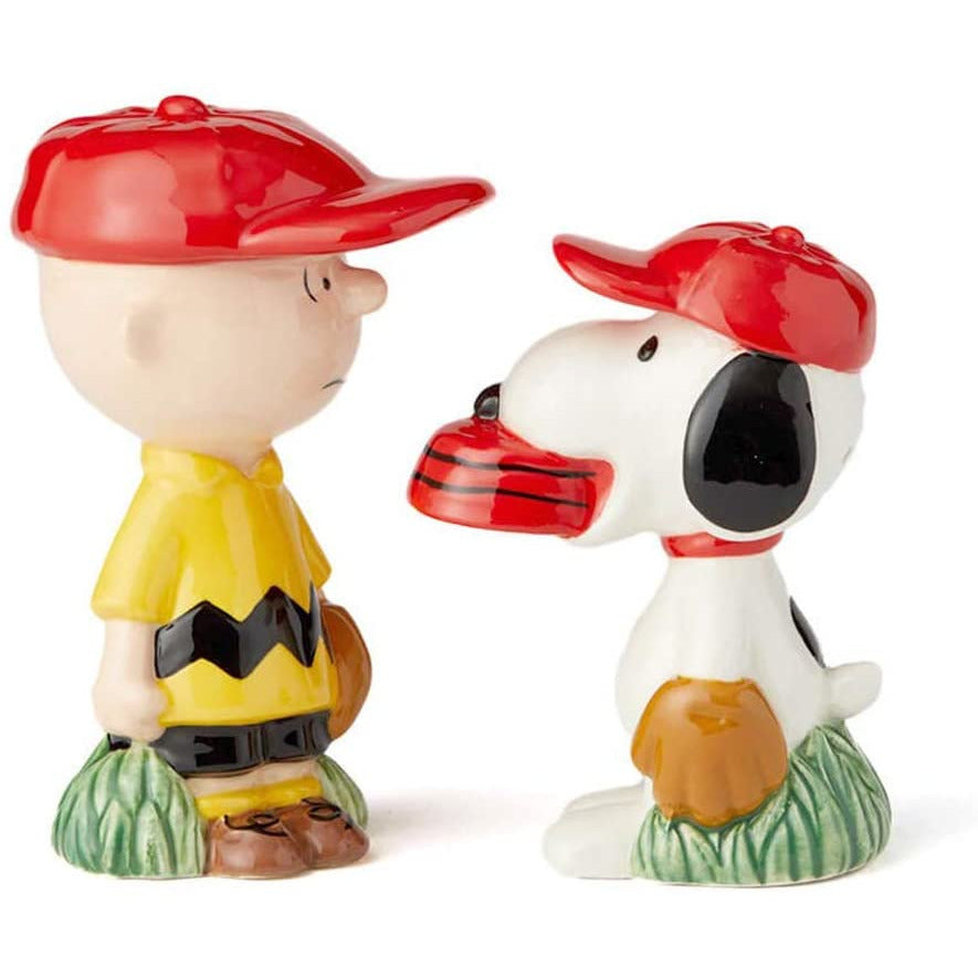 Peanuts Charlie Brown & Snoopy Baseball Salt and Pepper Set