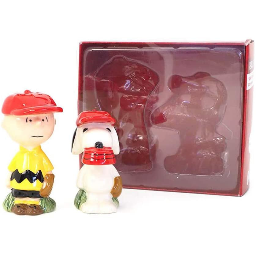 Peanuts Charlie Brown & Snoopy Baseball Salt and Pepper Set