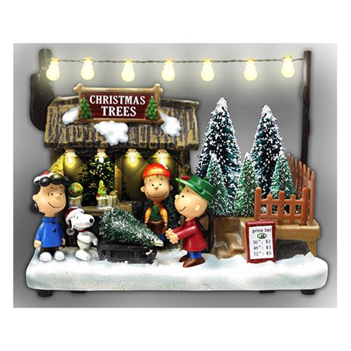 Peanuts Musical Animated Christmas Tree Shop 7-Inch Statue