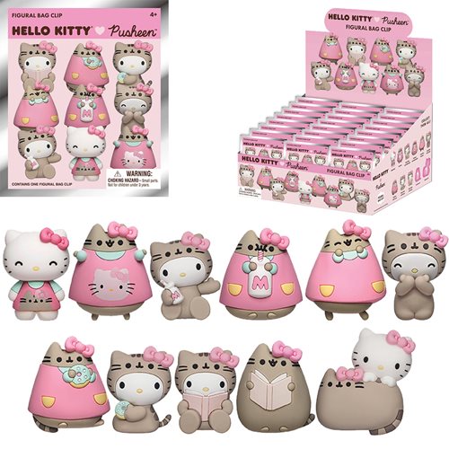 Hello Kitty Pusheen 3D Foam Bag Clip (SOLD SEPARATELY)