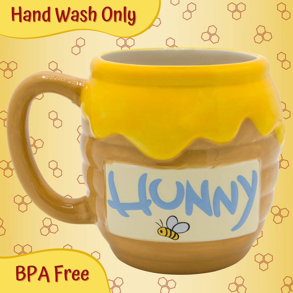 Winnie the Pooh Hunny Pot Ceramic 3D Sculpted Mug