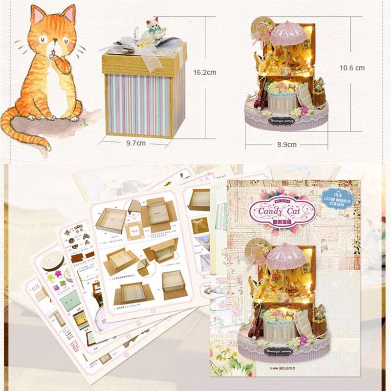 Candy Cat DIY Small Dollhouse