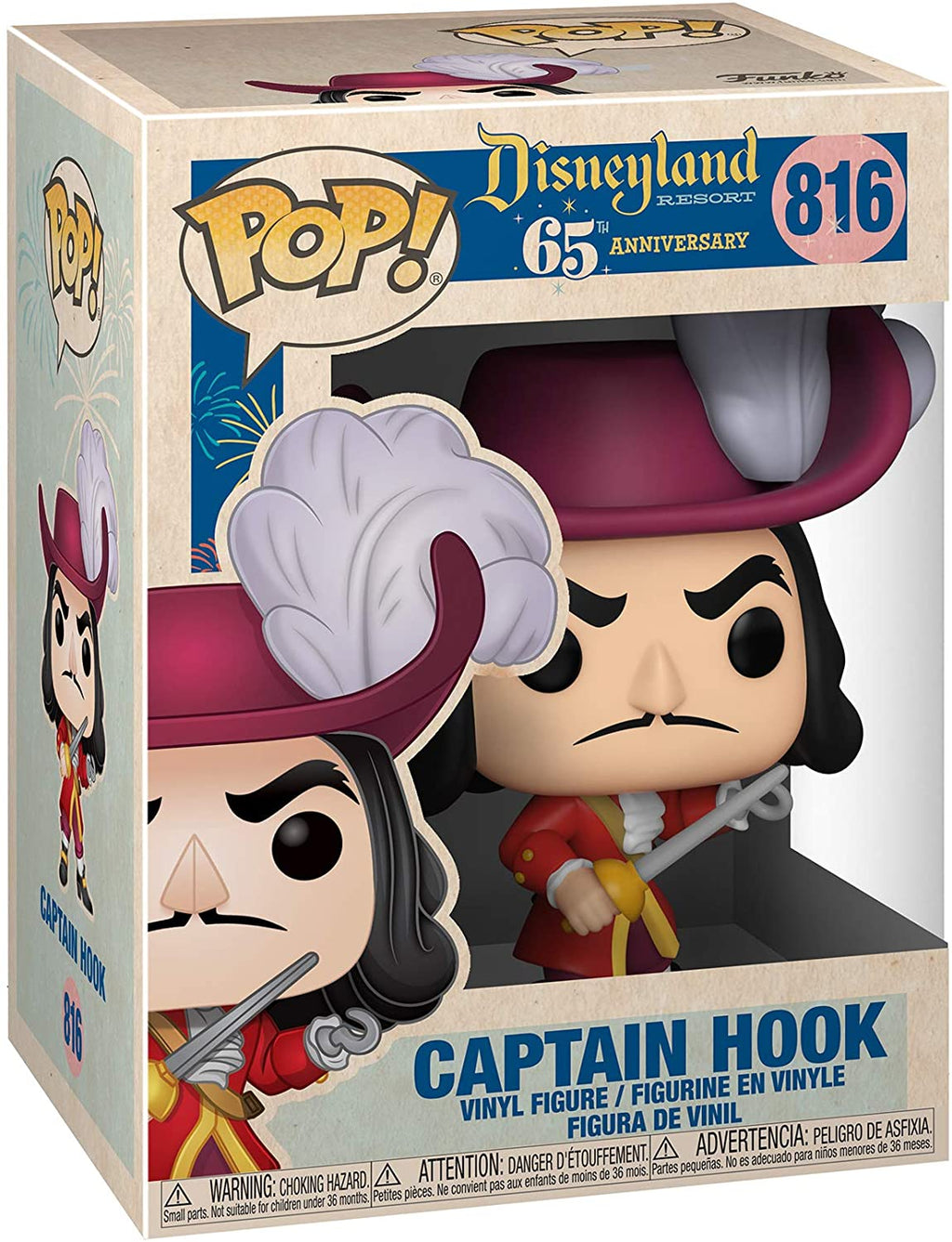 Funko Disneyland 65th Anniversary Captain Hook Funko Pop! Vinyl Figure