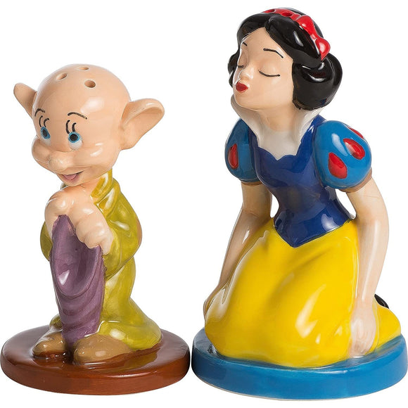 Vandor Snow White and Dopey Sculpted Ceramic Salt and Pepper Set