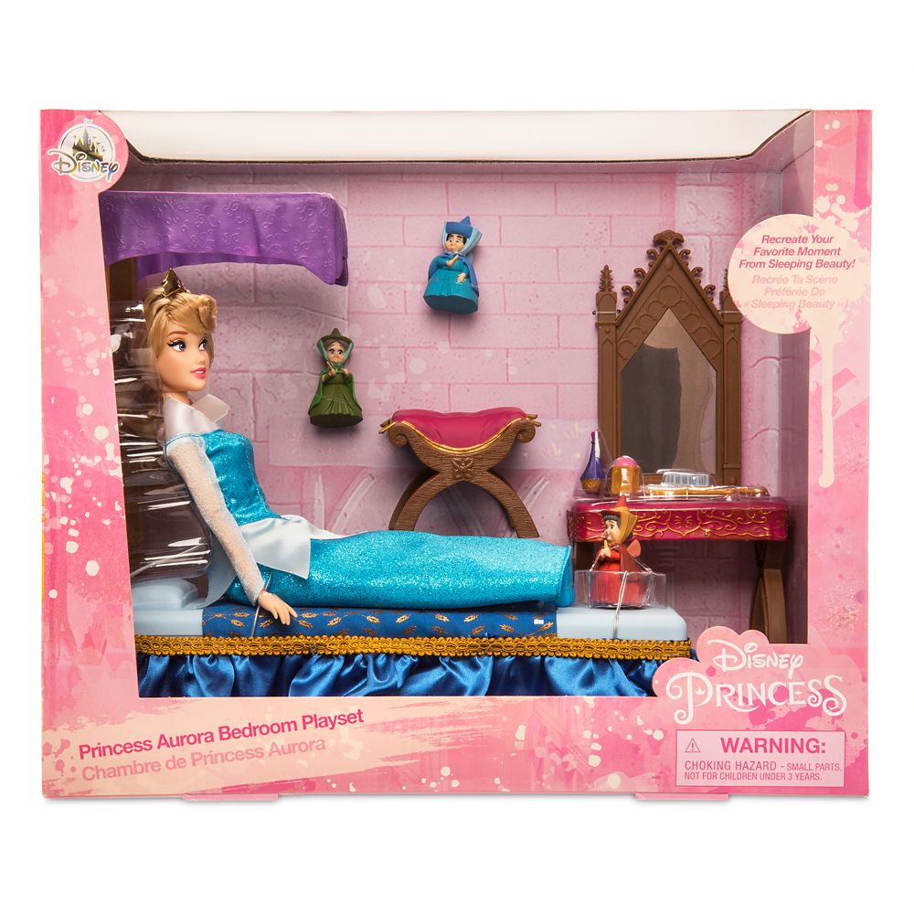 Disney Aurora Classic Doll Bedroom Play Set – Sleeping Beauty