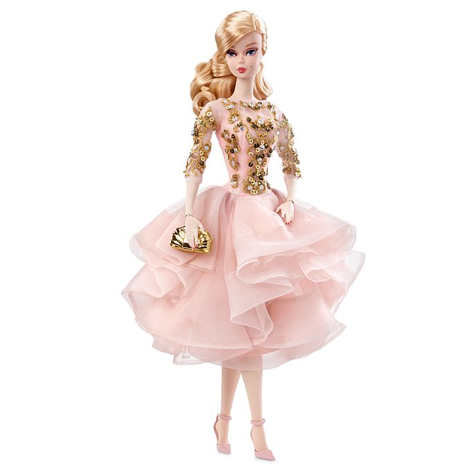 Barbie Blush & Gold Cocktail Dress Doll