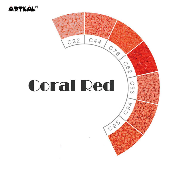 Artkal Fuse Beads 2.6 mm Coral Red Family 1000 Pieces