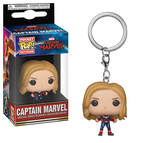 Funko Captain Marvel Unmasked Pocket Pop! Key Chain