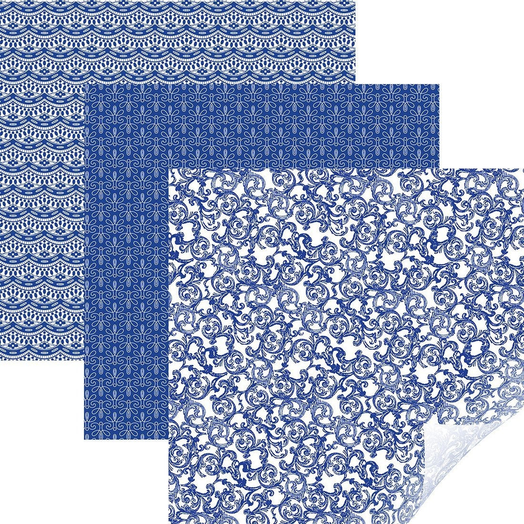 Cricut® Filigree Blue Sampler Patterned Iron On