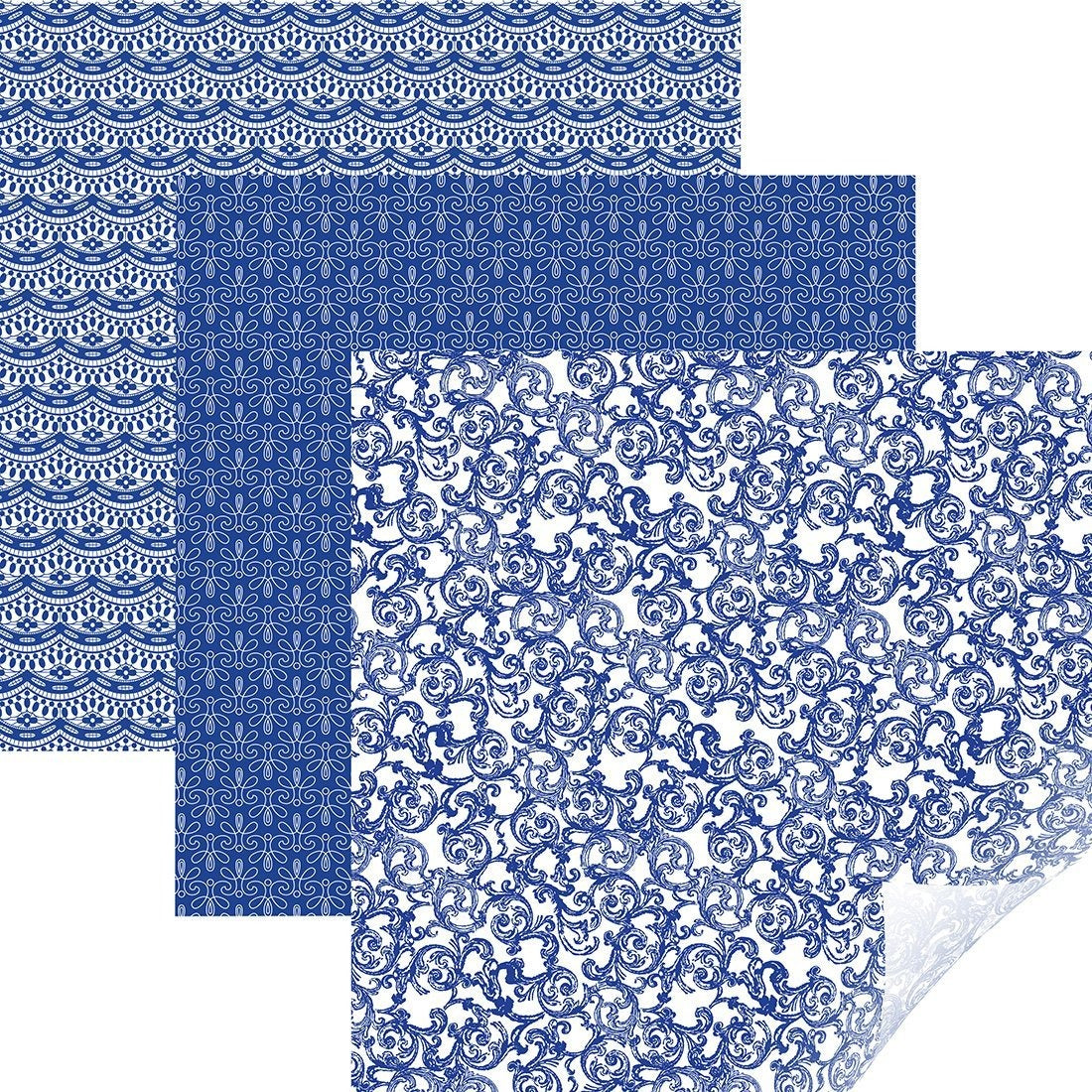Cricut® Filigree Blue Sampler Patterned Iron On