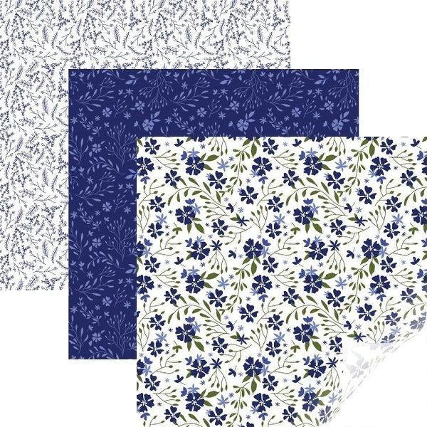 Cricut® In Bloom Blue Sampler Patterned Iron On