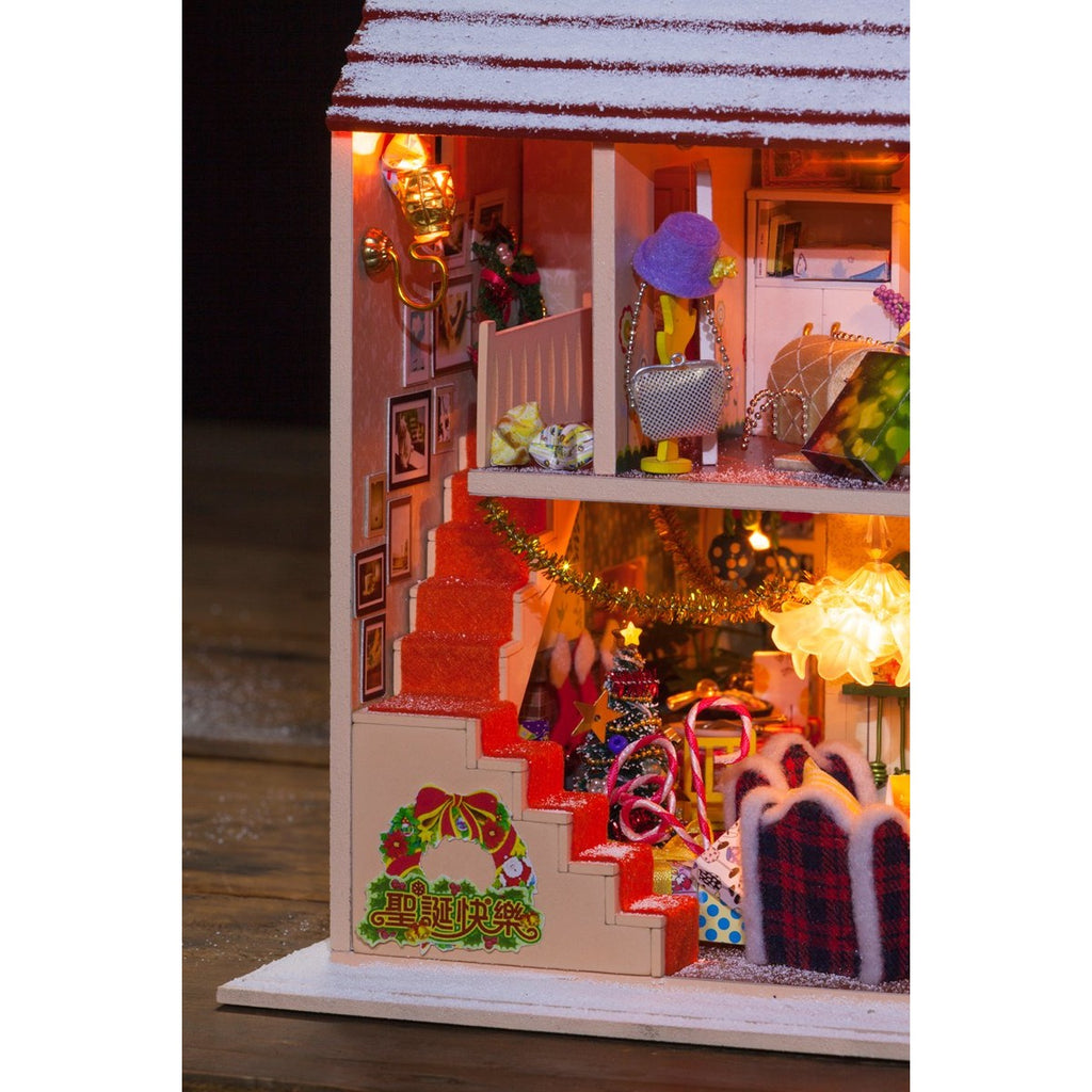 Happy Christmas Eve DIY Miniature Dollhouse